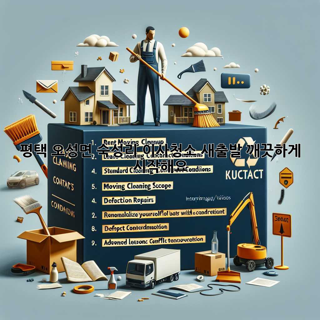 평택 오성면 숙성리 이사청소: 새출발, 깨끗하게 시작해요!
