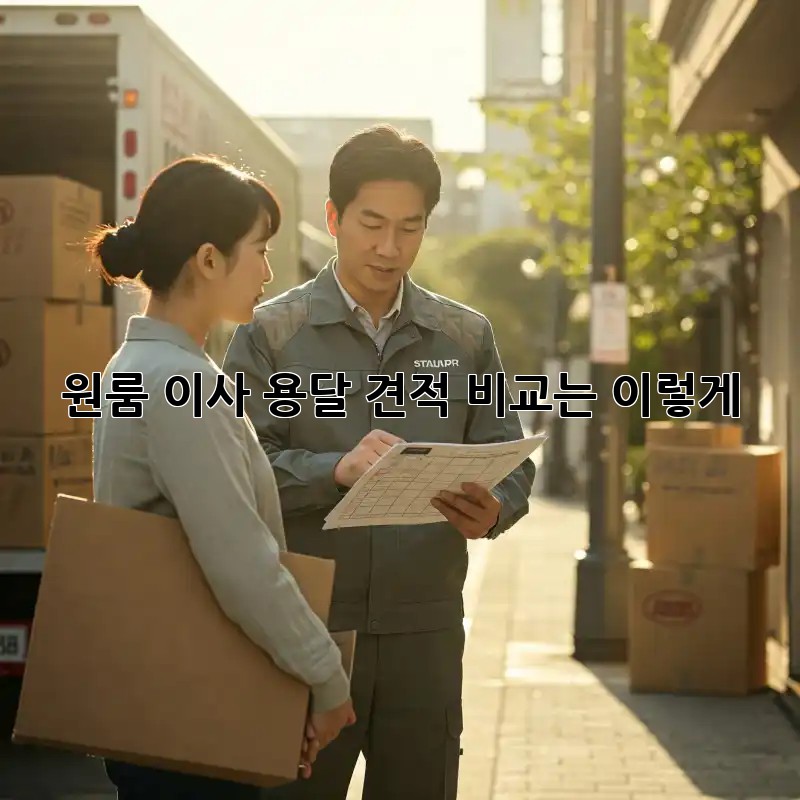 원룸 이사, 용달 견적 비교는 이렇게!