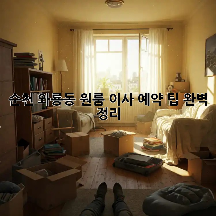 순천 와룡동 원룸 이사, 예약 팁 완벽 정리!