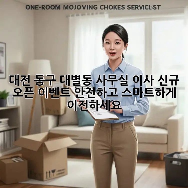 대전 동구 대별동 사무실 이사, 신규 오픈 이벤트! 안전하고 스마트하게 이전하세요!