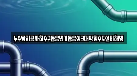 누수탐지공사하수구뚫음변기뚫음싱크대막힘수도설비해빙