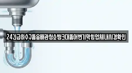 24긴급하수구뚫음배관청소씽크대뚫어변기막힘업체내시경확인