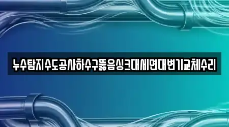 누수탐지수도공사하수구뚫음싱크대세면대변기교체수리