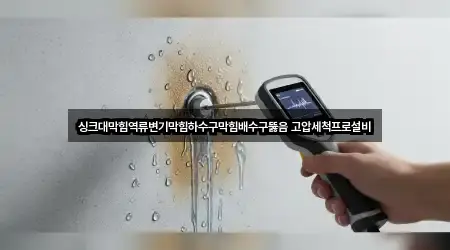싱크대막힘역류변기막힘하수구막힘배수구뚫음 고압세척프로설비