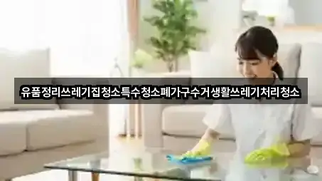 유품정리쓰레기집청소특수청소폐가구수거생활쓰레기처리청소