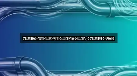 씽크대뚫는업체싱크대막힘싱크대역류싱크대누수씽크대배수구뚫음