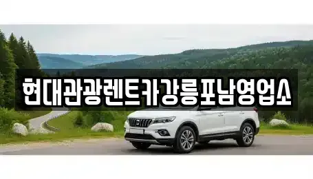 강원 강릉시 병산동 렌트카 전문 현대관광렌트카강릉포남영업소