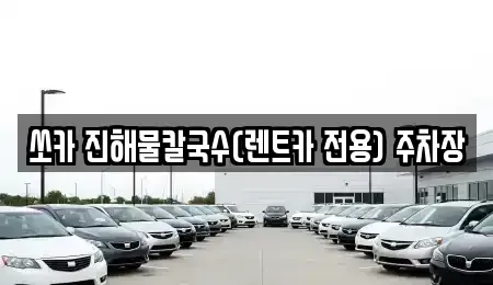 강원 삼척시 사직동 렌트카 전문 쏘카 진해물칼국수(렌트카 전용) 주차장