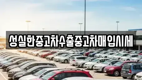 강원 원주시 중고차매입 전문 성실한중고차수출중고차매입시세