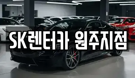강원 원주시 학성동 장기렌트카 전문 SK렌터카 원주지점