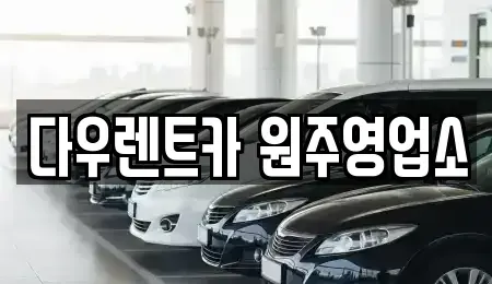 강원특별자치도 원주시 단계동 렌트카 전문 다우렌트카 원주영업소