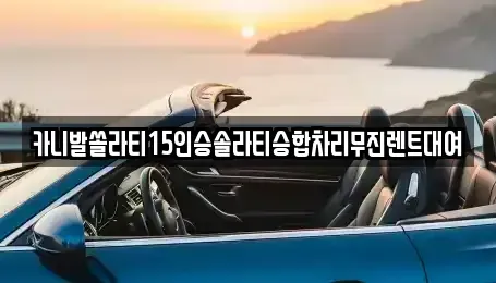 강원특별자치도 춘천시 소양로1가 렌트카 전문 카니발쏠라티15인승솔라티승합차리무진렌트대여