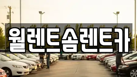 경기 고양시 일산서구 가좌동 렌트카 전문 월렌트솜렌트카