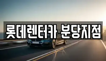 경기 성남시 분당구 삼평동 단기렌트카 전문 롯데렌터카 분당지점