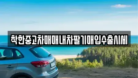 경기 양주시 회암동 중고차매입 전문 착한중고차매매내차팔기매입수출시세