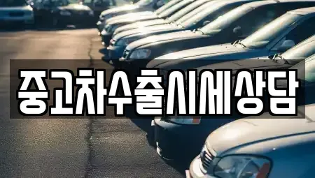 경기 이천시 송정동 중고차매매 전문 중고차수출시세상담