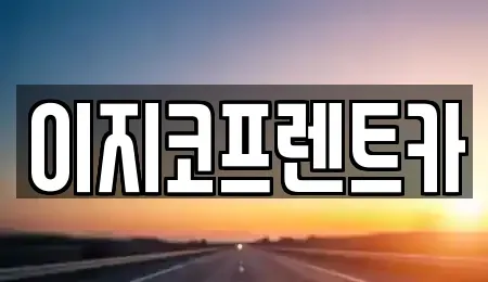 경기 평택시 지산동 렌트카 전문 이지코프렌트카