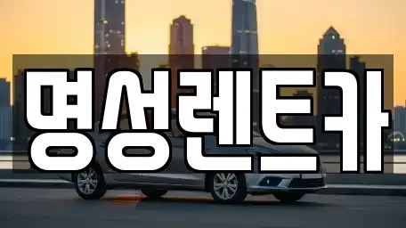 경기도 남양주시 금곡동 렌트카 전문 명성렌트카