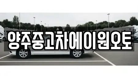경기도 양주시 광사동 중고차매매 전문 양주중고차에이원오토