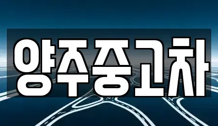 경기도 양주시 마전동 중고차매매 전문 양주중고차