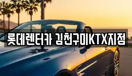 경북 김천시 남면 렌트카 전문 롯데렌터카 김천구미KTX지점