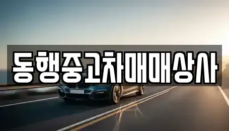 경북 안동시 수상동 중고차 전문 동행중고차매매상사