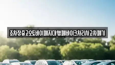 경북 안동시 안막동 중고차 전문 조차장중고오토바이폐지대행폐바이크처리사고차폐기