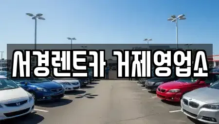 경상남도 거제시 상동동 렌트카 전문 서경렌트카 거제영업소