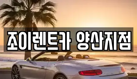 경상남도 양산시 원동면 렌트카 전문 조이렌트카 양산지점