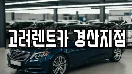 경상북도 경산시 옥곡동 렌트카 전문 고려렌트카 경산지점