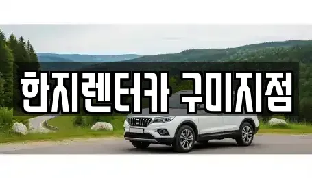 경상북도 구미시 선기동 렌트카 전문 한지렌터카 구미지점