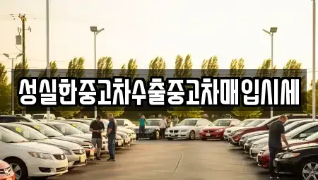 광주 광산구 진곡동 중고차매입 전문 성실한중고차수출중고차매입시세