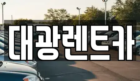 광주 동구 산수동 렌트카 전문 대광렌트카