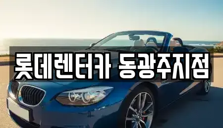 광주 북구 신안동 단기렌트카 전문 롯데렌터카 동광주지점