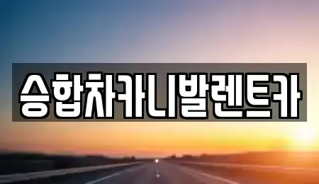 대전 대덕구 읍내동 렌트카 전문 승합차카니발렌트카