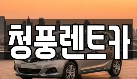 대전 대덕구 이현동 렌트카 전문 청풍렌트카
