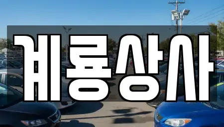 대전 동구 중고차매매 전문 계룡상사
