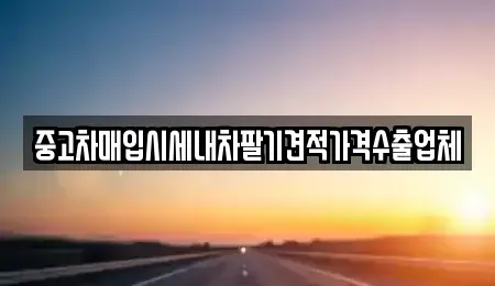 대전 동구 중고차매입 전문 중고차매입시세내차팔기견적가격수출업체