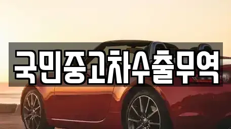대전 서구 만년동 중고차매매 전문 국민중고차수출무역
