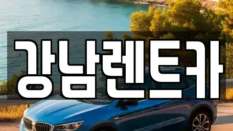 대전 서구 변동 렌트카 전문 강남렌트카