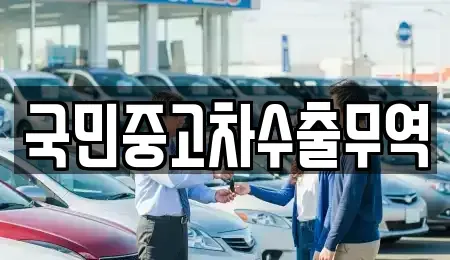 대전 중구 어남동 중고차매매 전문 국민중고차수출무역