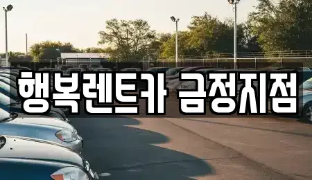 부산 금정구 선동 렌트카 전문 행복렌트카 금정지점