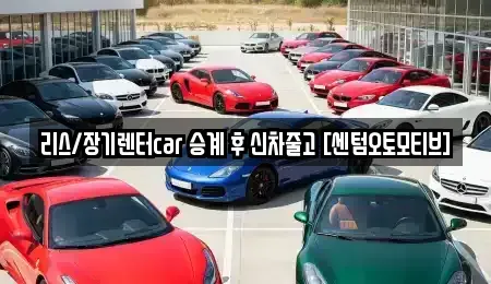 부산 수영구 민락동 장기렌트카 전문 리스/장기렌터car 승계 후 신차줄고 [센텀오토모티브]