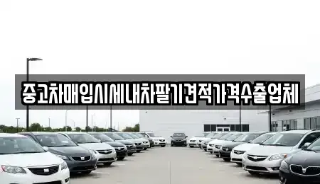 부산 연제구 연산동 중고차매입 전문 중고차매입시세내차팔기견적가격수출업체