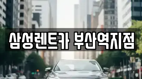 부산 중구 대청동1가 렌트카 전문 삼성렌트카 부산역지점
