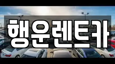 부산광역시 강서구 녹산동 렌트카 전문 행운렌트카