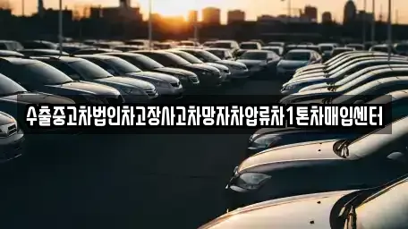 부산광역시 강서구 녹산동 중고차매입 전문 수출중고차법인차고장사고차망자차압류차1톤차매입센터