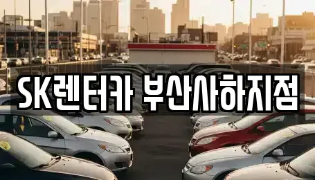 부산광역시 사하구 당리동 렌트카 전문 SK렌터카 부산사하지점