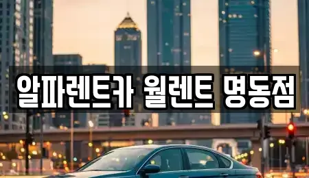 서울 종로구 수송동 렌트카 전문 알파렌트카 월렌트 명동점