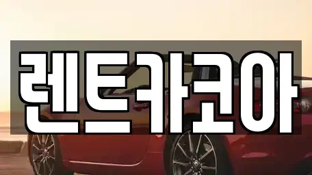 서울 중구 광희동1가 렌트카 전문 렌트카코아